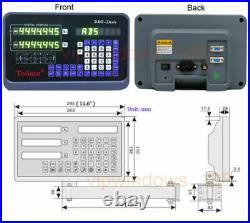 10 40 Linear Glass Scale 2Axis Digital Readout DRO Display For Mill Lathe CNC