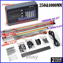 10 40 Linear Glass Scale 2Axis Digital Readout DRO Display for Mill Lathe CNC