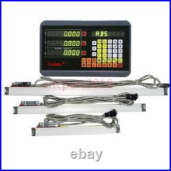12 & 40 Linear Glass Scale TTL 2Axis Digital Readout DRO Display CNC Milling