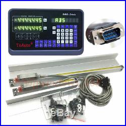 200&600mm TTL Linear Glass Scale 2Axis Digital Readout DRO Display CNC Milling
