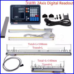 250mm&1000mm Scale 2 Axis DRO 5um Digital Readout Kit 10'' 40'' Milling #A6-28 250mm&1000mm Scale 2 Axis DRO 5um Digital Readout Kit 10'' 40'' Milling #A6-28
