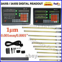 2Axis/3Axis DRO Digital Readout 0.0001TTL Linear Glass Scale 1um High Precision