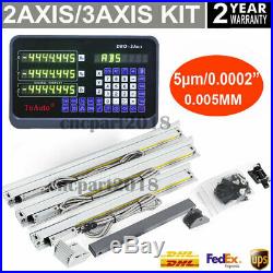 2Axis/3Axis DRO Display Digital Readout + TTL Linear Scale Mill Lathe CNC Kit