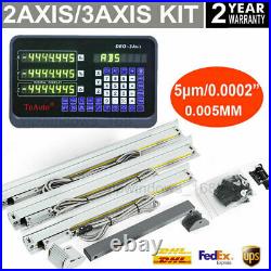 2Axis 3Axis Digital Readout DRO Display + Linear Scale TTL Glass Sensor Kit CNC