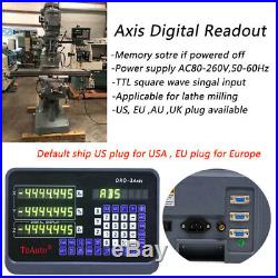 2Axis/3Axis Milling Digital Readout DRO Display 5µm TTL Linear Scale Encoder Kit