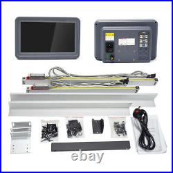 2Axis DRO Digital Readout LCD Touch Screen +8&38 TTL Linear Scale Mill Lathe