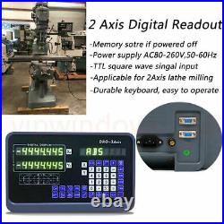 2Axis Digital Readout +10'' & 40'' set Dro 5um TTL Linear Glass Scale Lathe Mill