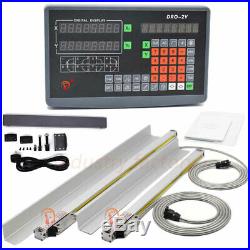 2Axis Digital Readout 1um TTL Linear Glass Scale 500&1500MM DRO Display Milling