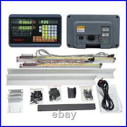 2Axis Digital Readout 400&850mm Linear Scale Encoder 5µm for CNC Milling Machine