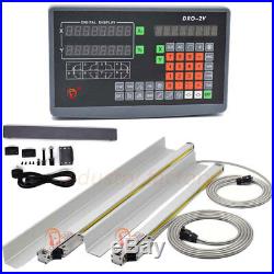 2Axis Digital Readout DRO +2pc TTL Linear Scale Bridgeport Milling Position Tool