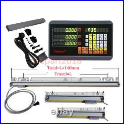 2Axis Digital Readout DRO Display 350&700MM TTL Linear Scale 5µm Mill Kit