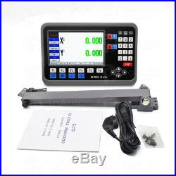 2Axis Digital Readout LCD DRO Display+2pc TTL Linear Scale 5µm Mill Machine