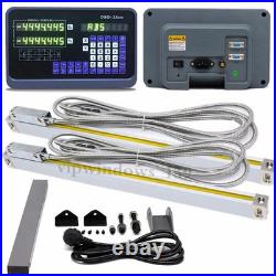 2Axis Scale 200&950mm Digital Readout DRO Display Glass Sensor Encoder, US #F21