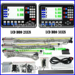 2/3Axis DRO Digital Readout Display+ 5m TTL Linear Scale CNC Mill Lathe Machine