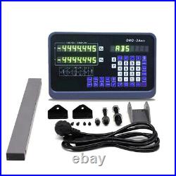 2/3Axis DRO Digital Readout Display+TTL Linear Scale 5? M CNC Mill Lathe Machine