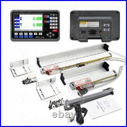 2/3Axis LCD DRO Digital Readout TTL Linear Glass Scale 5m Mill Lathe 4''-40'