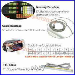 2/3Axis Linear Scale DRO Display Digital Readout 5µm TTL Sensor CNC Milling
