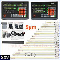 2/3/4/5Axis Digital Readout DRO Display 5µm TTL Linear Scale for Bridgeport Mill