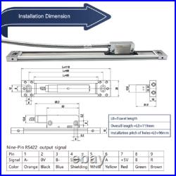 2/3/4 Axis DITRON DRO Digital Readout Display Slim Magnetic Scale 5um/1um Mill