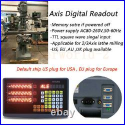 2/3 Achsen Digitalanzeige DRO TTL Linear Scale Encoder zum Fräs Drehmaschinen DE