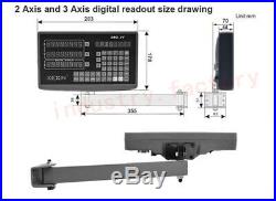 2/3 Axis Digital Readout Linear Scale DRO Display 5m 1m Milling Lathe Encoder