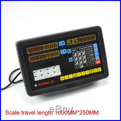 2 Axis 1000mm/250mm Travel Digital Readout DRO+2 Scales as a Complete Set