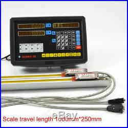 2 Axis 1000mm/250mm Travel Digital Readout DRO+2 Scales as a Complete Set
