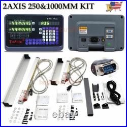 2 Axis DRO 10 40 TTL Scale Digital Readout Display Mill Kit vb