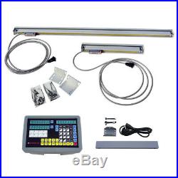 2 Axis DRO Kit Digital Readout & Precision Linear Glass Scale for Milling CNC