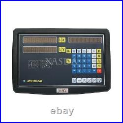 2-Axis DRO Readout Digital Display Meter with Linear Scale LCD for Milling Lathe