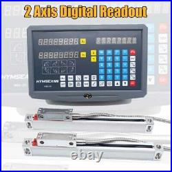 2 Axis Digital Readout AC110V/220V Display and 2 Pieces 0-1000mm Linear Scale