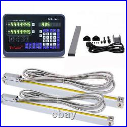 2 Axis Digital Readout DRO Display+14&28 TTL Linear Scale Encoder Mill Lathe
