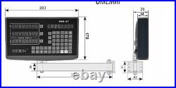 2-Axis Digital Readout DRO Display Kit TTL Linear Glass Scale 200&450mm8 18