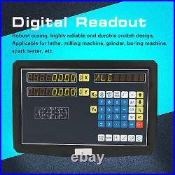 2 Axis Digital Readout DRO With Accessories For Lathe Milling Machine EU UK MPF