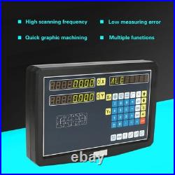 2 Axis Digital Readout DRO With For Lathe Milling Machine EU Plug 110-240V