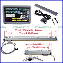 2 Axis Digital Readout Dro Kit Milling Lathe Machine With Precision Linear Scale