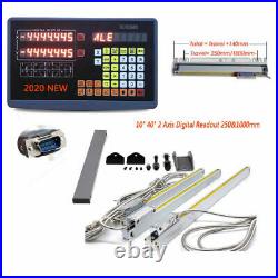 2 Axis Digital Readout Dro Kit 250mm 1000mm Linear Glass Scales