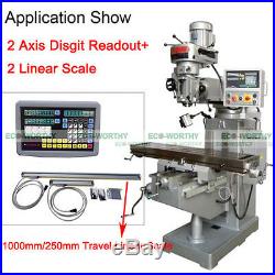 2 Axis Digital Readout+TTL Linear Scale 9x42 DRO Kit for Grinding Bridgeport