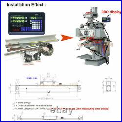 2 Axis Dro Digital Linear Scale 150mm+600mm Kit Mill Lathe CNC Machine 5µm