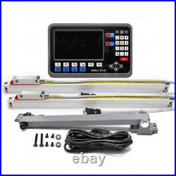 2 Axis LCD DRO Digital Readout Display+300&1000mm Linear Scale Bridgeport Mill