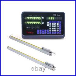 2 Axis Optical Ruler 400&850mm Encoder Linear Scale Digital Readout Display DRO