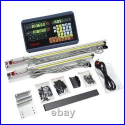 300&1000MM 2pc Linear Scale Glass Encoder+2Axis Digital Readout DRO Display Kit