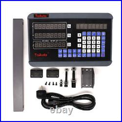 3Axis 6 & 12 &20 Display Digital ReadOut DRO Linear Scale 5um TTL CNC Milling
