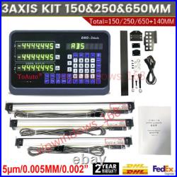 3Axis Digital Readout DRO Display & 3pc Glass Scale 150&250&650mm TTL Kit #A6 3Axis Digital Readout DRO Display & 3pc Glass Scale 150&250&650mm TTL Kit #A6