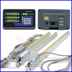 3Axis Digital Readout DRO Display+3pc TTL Linear Glass Scale 5µm CNC Mill Lathe