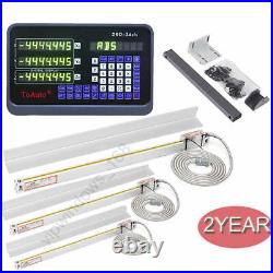 3Axis Digital Readout DRO Display 5um Linear Scale Milling Lathe 350&450&750mm #