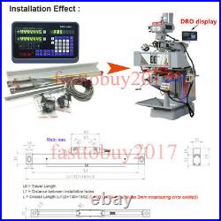 3Axis Digital Readout DRO For Milling Lathe Machine Linear Glass Scale Kit