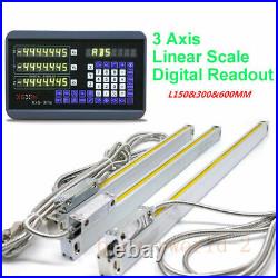 3Axis Digital Readout Display Encoder Linear Scale 200&350&700MM Milling Machine