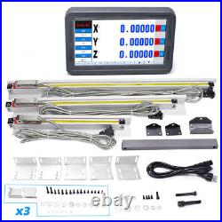 3Axis Digital Readout Touch Screen LCD Display & 3pcs TTL Linear Glass Scale Kit