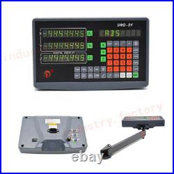 3Axis Dro Digital Readout Encoder 5µm TTL Linear Scale 150&300&550MM Kit Mill